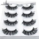 SEXYSHEEP 2/4 pairs natural false eyelashes fake lashes long makeup 3d mink lashes eyelash extension mink eyelashes for beauty