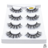 SEXYSHEEP 2/4 pairs natural false eyelashes fake lashes long makeup 3d mink lashes eyelash extension mink eyelashes for beauty