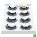 SEXYSHEEP 2/4 pairs natural false eyelashes fake lashes long makeup 3d mink lashes eyelash extension mink eyelashes for beauty